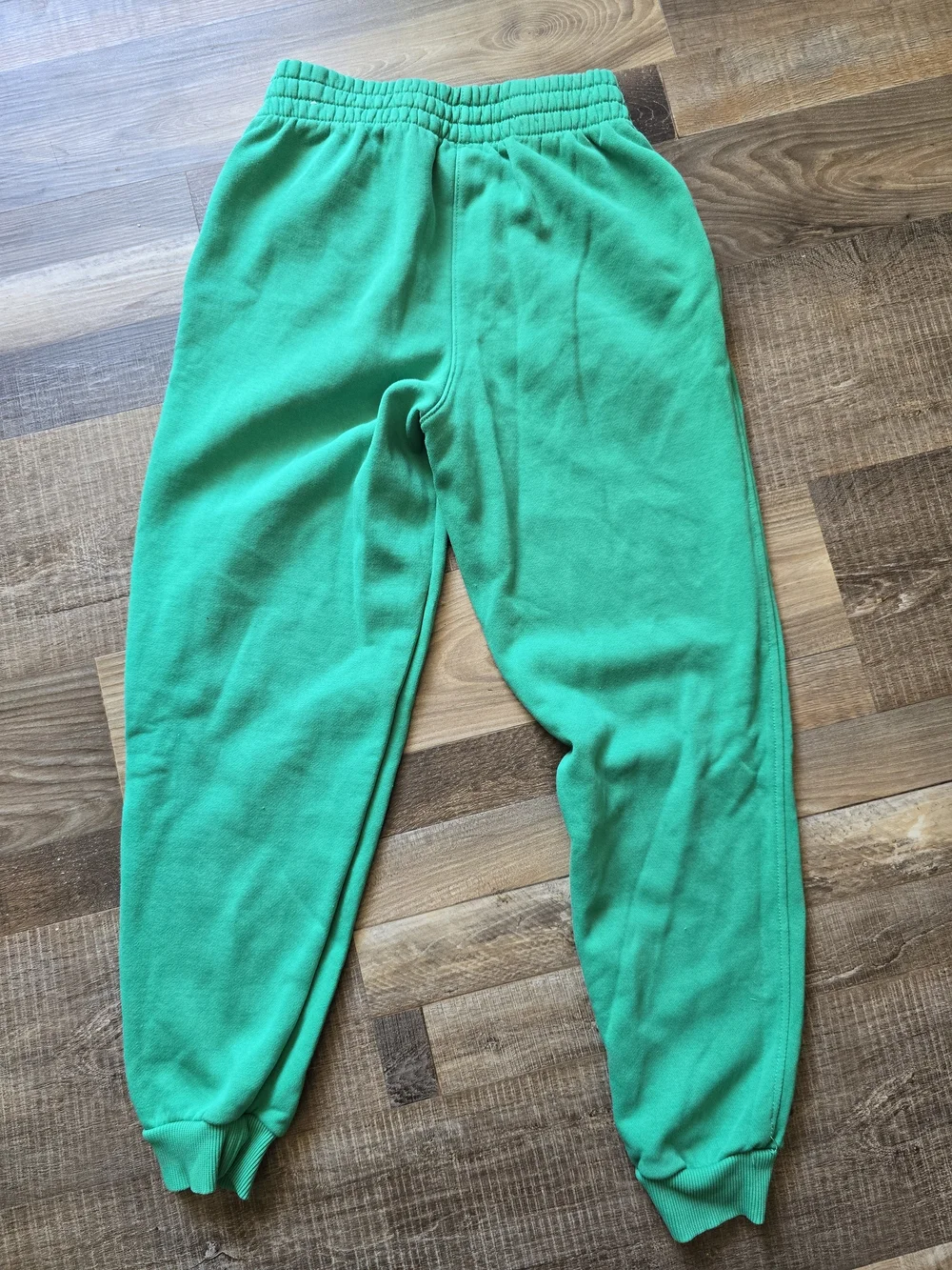 Nike Kids Bright Green Fleece Joggers with White Swoosh